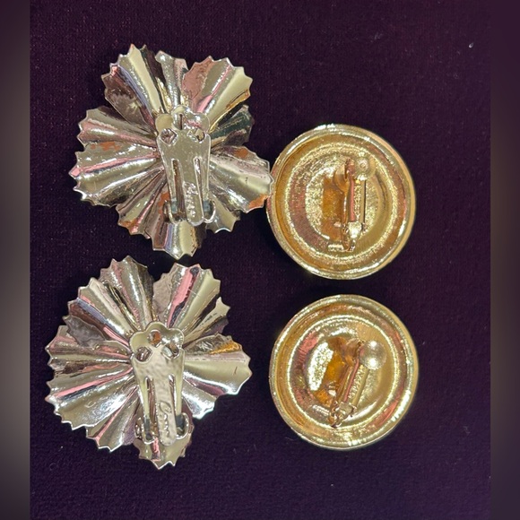 6 Pieces Of Vintage Ear Clips, All Signed - Picture 8 of 8